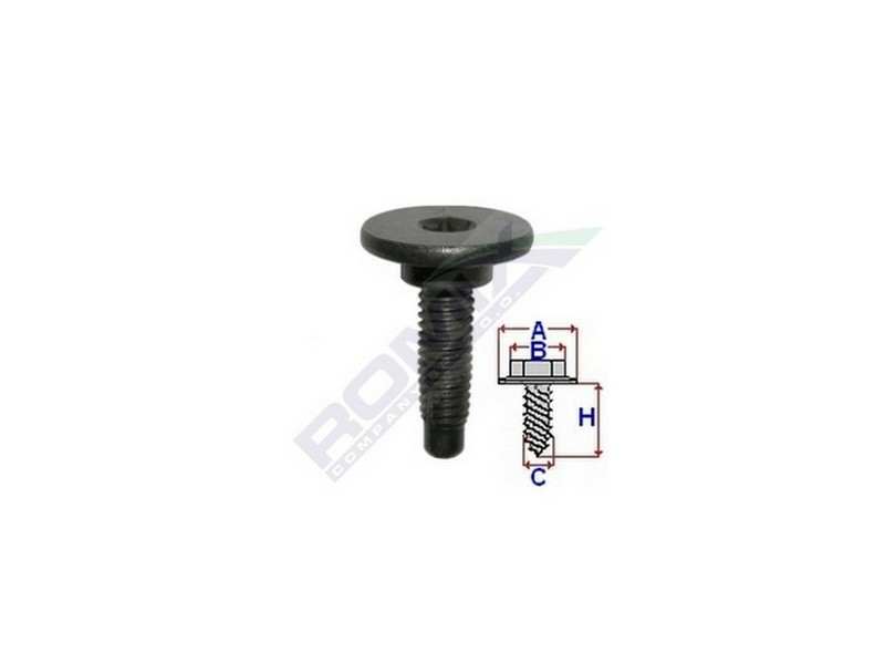 ROMIX Karosserieschraube 10944782 Alfa Romeo - Fiat - Lancia, für Stoßfänger, 5 PCs/Pack