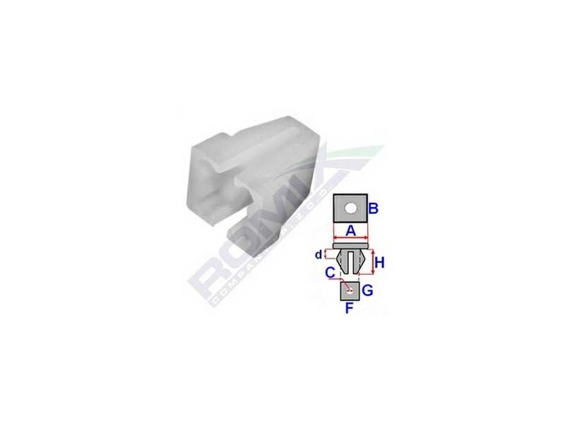 ROMIX Karosseriemutter 10944808 Opel für Gitter, 10 PCs/Paket