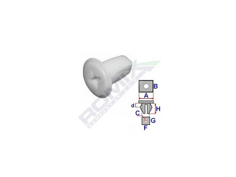 ROMIX Karosseriemutter 10944827 Honda - Hyundai - Toyota, für Scheinwerfer, 10 PCs/Pack