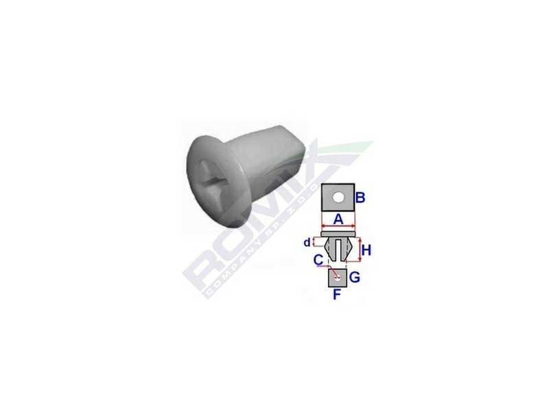 ROMIX Karosseriemutter 10944829 Mitsubishi - Nissan, Rad, 10 Stcs/Pack