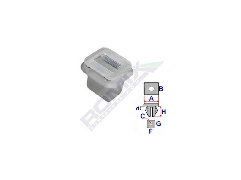 ROMIX Karosseriemutter 10944934 BMW, Türabdeckung, 10 PCs/Pack