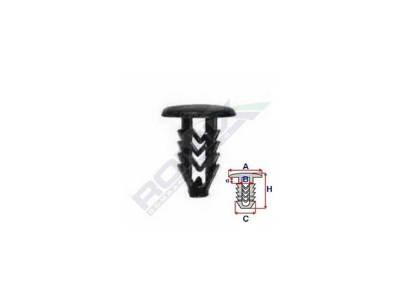 ROMIX Clip 10944979 Alfa Romeo - Fiat - Lancia, Türpolsterpatent, 25 PCs/Paket