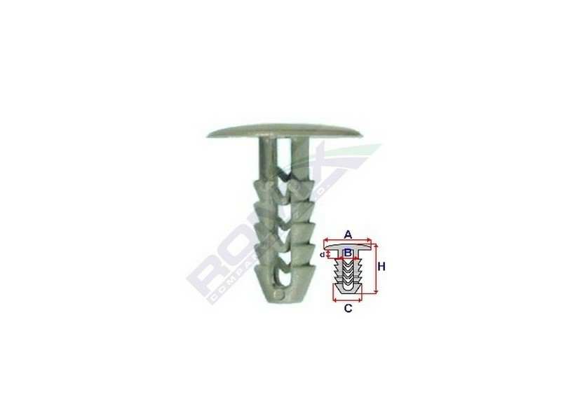 ROMIX Clip 10944984 Alfa Romeo - Fiat - Lancia, Türpolsterpatent, 25 PCs/Paket