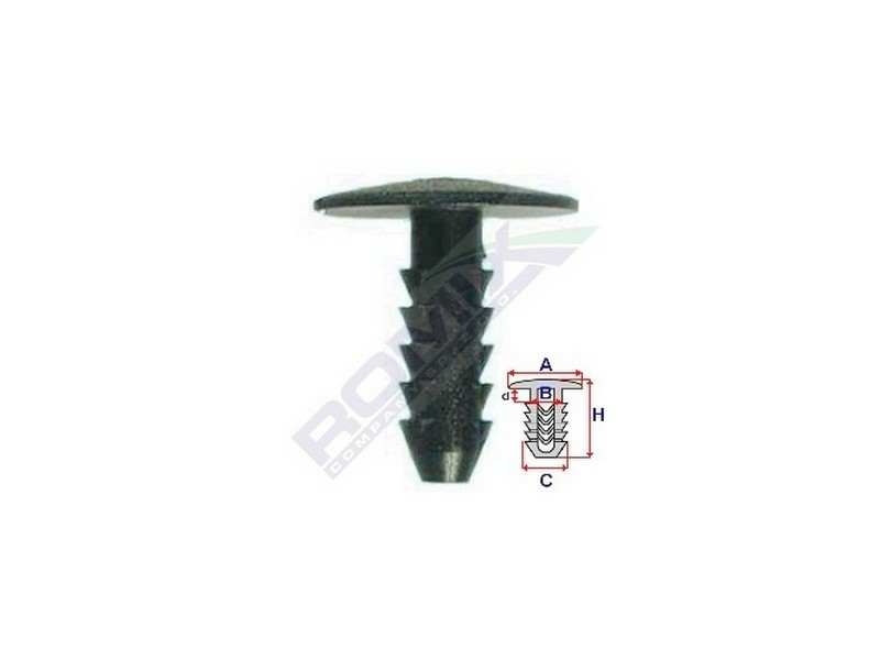 ROMIX Clip 10945008 Fiat, 10 PCs/Paket