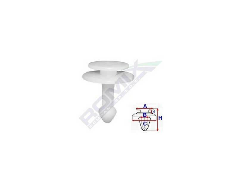 ROMIX Clip 10945043 Fiat, Türpolsterpatent, 25 Stcs/Pack