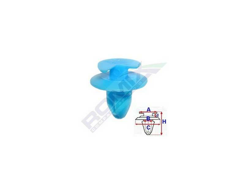 ROMIX Clip 10945045 Lancia, Türpolsterpatent, 25 Stcs/Pack