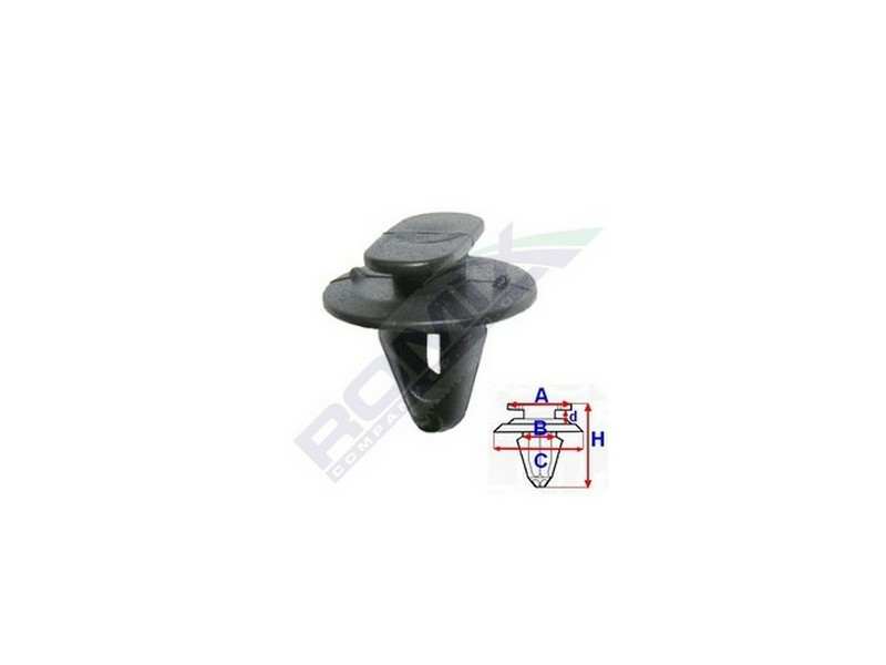 ROMIX Clip 10945046 Alfa Romeo - Fiat - Lancia, Türpolsterpatent, 25 PCs/Paket