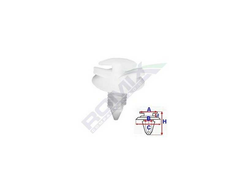 ROMIX Clip 10945048 Fiat, Türpolsterpatent, 10 Stcs/Pack