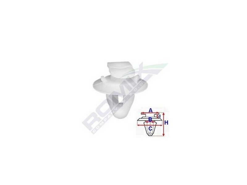 ROMIX Clip 10945050 Fiat, Türpolsterpatent, 25 Stcs/Pack