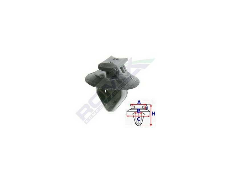 ROMIX Clip 10945053 Fiat, Türpolsterpatent, 25 Stcs/Pack