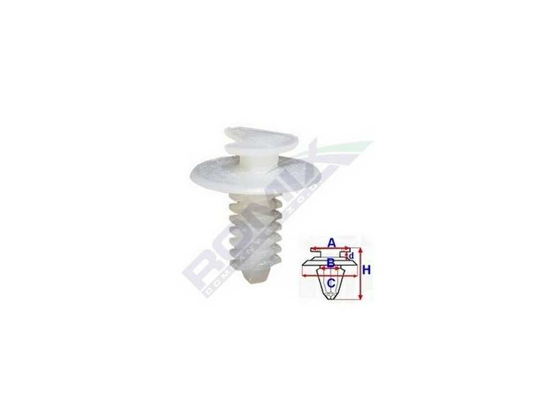 ROMIX Clip 10945054 Fiat, Türpolsterpatent, 10 Stcs/Pack