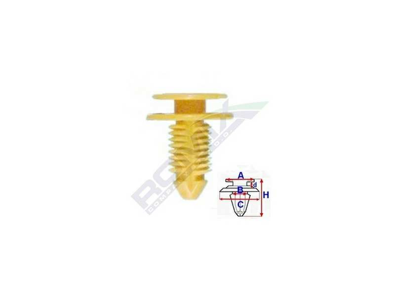 ROMIX Clip 10945055 Fiat, Türpolsterpatent, 10 Stcs/Pack