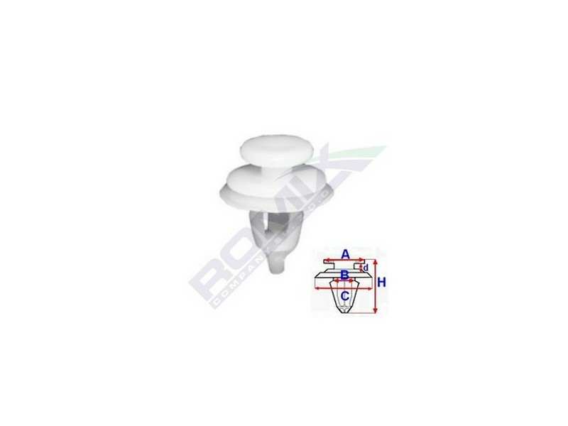 ROMIX Clip 10945078 Citroen - Peugeot, Türpolsterpatent, 10 PCs/Pack