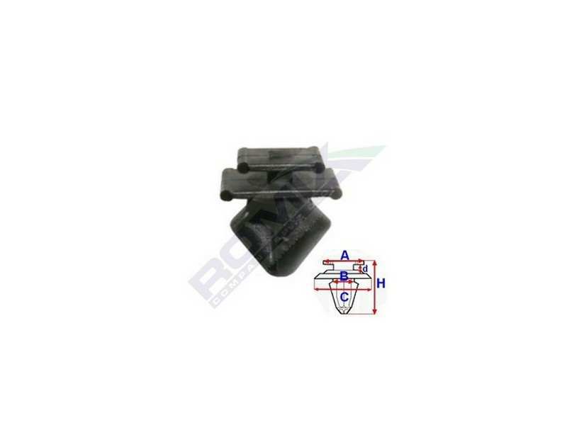 ROMIX Clip 10945103 Peugeot, Seitenkörperpatent, 10 PCs/Pack