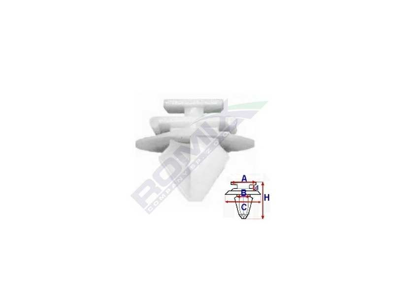 ROMIX Clamp 10945105 Citroen - Fiat - Lancia - Peugeot, side body patent, 10 pcs/pack