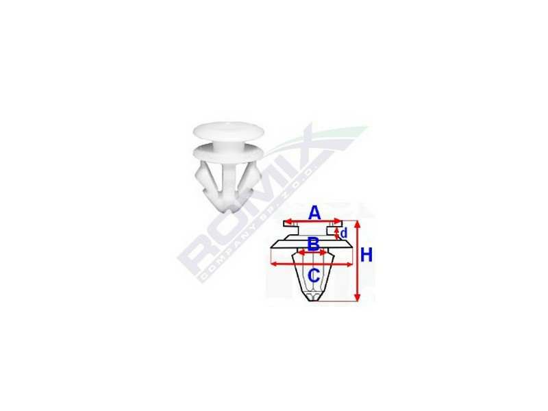 ROMIX Clip 10945126 Sitz - VW, Seitenkörperpatent, 10 Stcs/Pack