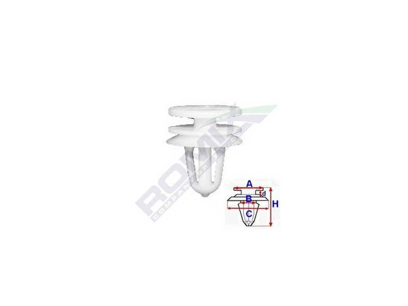 ROMIX Clip 10945329 Peugeot, Türpolsterpatent, 10 Stcs/Pack