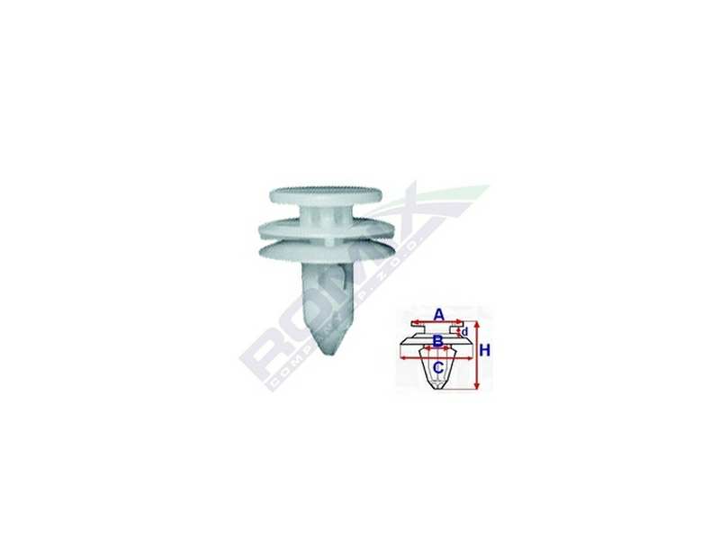 ROMIX Clip 10945370 Jeep, Türpolsterpatent, 10 Stcs/Pack