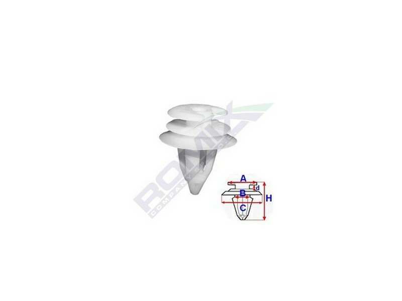 ROMIX Clip 10945381 BMW, Türpolsterpatent, 10 Stcs/Pack