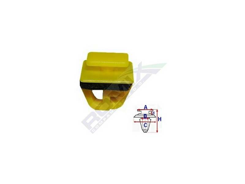 ROMIX Clip 10945582 Hyundai, Seitenkörperpatent, 10 PCs/Pack