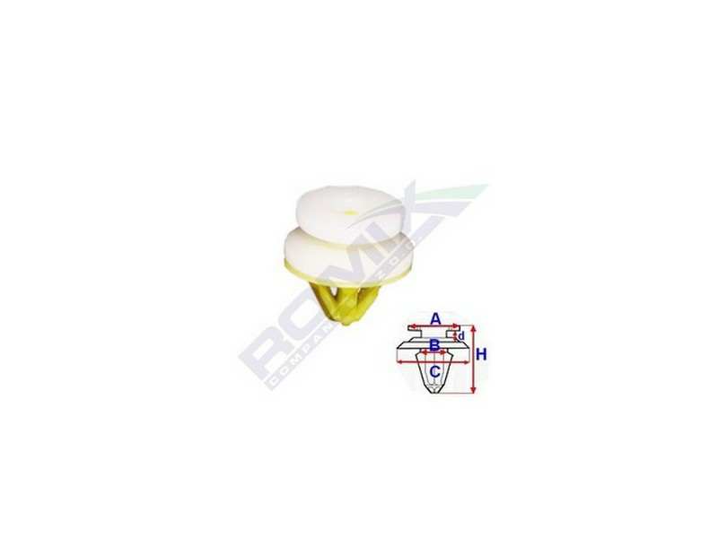 ROMIX Clip 10945693 Opel - Renault, Türpolsterpatent, 10 PCs/Pack