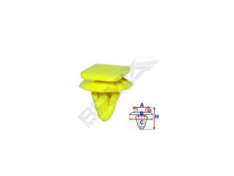 ROMIX Clamp 10945726 Kia, side body patent, 10 pcs/pack