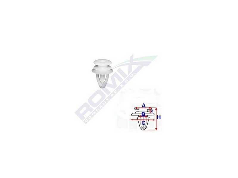 ROMIX Clip 10945732 Opel, Türpolsterpatent, 10 Stcs/Pack