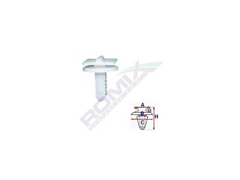 ROMIX Clamp 10945739 Ford for interior covering, 10 pcs/package