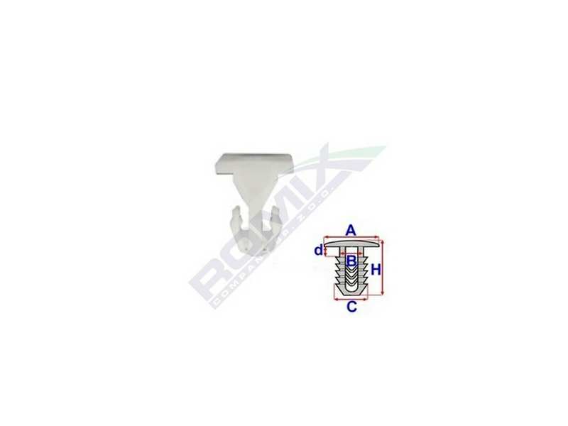 ROMIX Clamp 10945799 Mercedes, side body patent, 10 pcs/pack