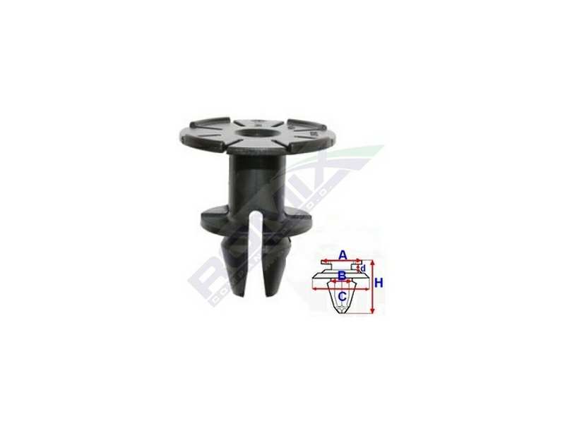 ROMIX Clamp 10945828 BMW, side body patent, 5 pcs/pack