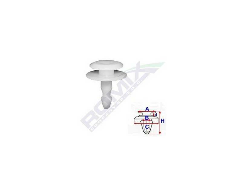 ROMIX Clip 10945867 Honda - Nissan, für Innenabdeckung, Fenster, 5 PCs/Pack