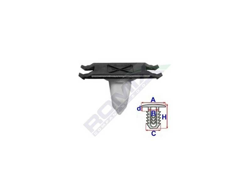 ROMIX Clamp 10945896 BMW, side body patent, 5 pcs/pack