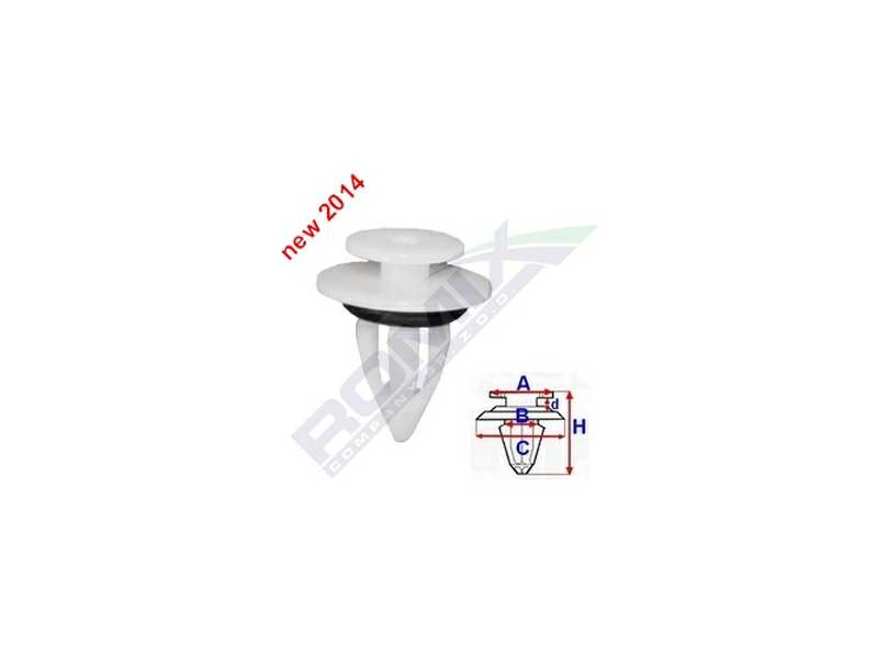 ROMIX Clip 10945975 BMW - Mini, Seitenkörperpatent, 10 Stcs/Pack