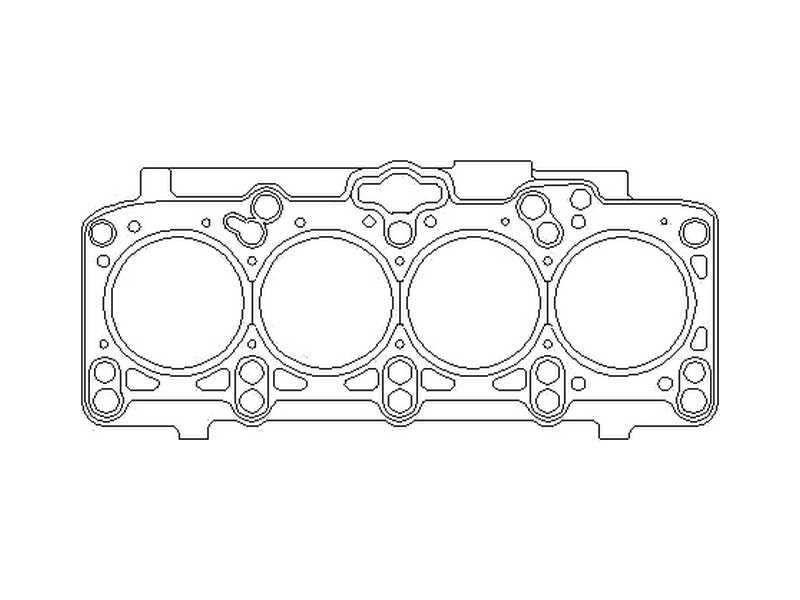 HANS-PRIES Cyilinder head gasket 711628 Thickness [mm]: 1,63, Notches / Holes Number: 2, Number of Cylinders: 4, Gasket Design: Fibre Composite