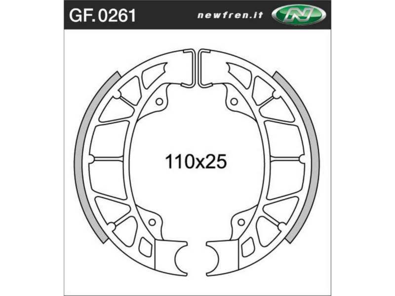 NEWFREN Bremsbacke für Motorräder 10469402 