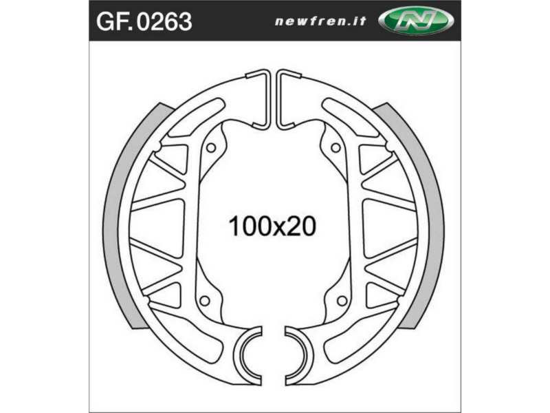 NEWFREN Bremsbacke für Motorräder 10469404 