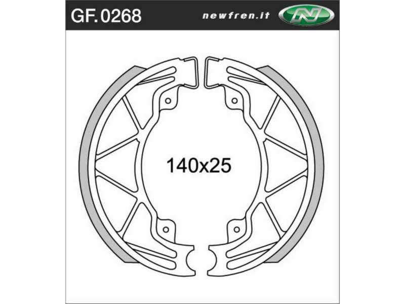 NEWFREN Bremsbacke für Motorräder 10469408 