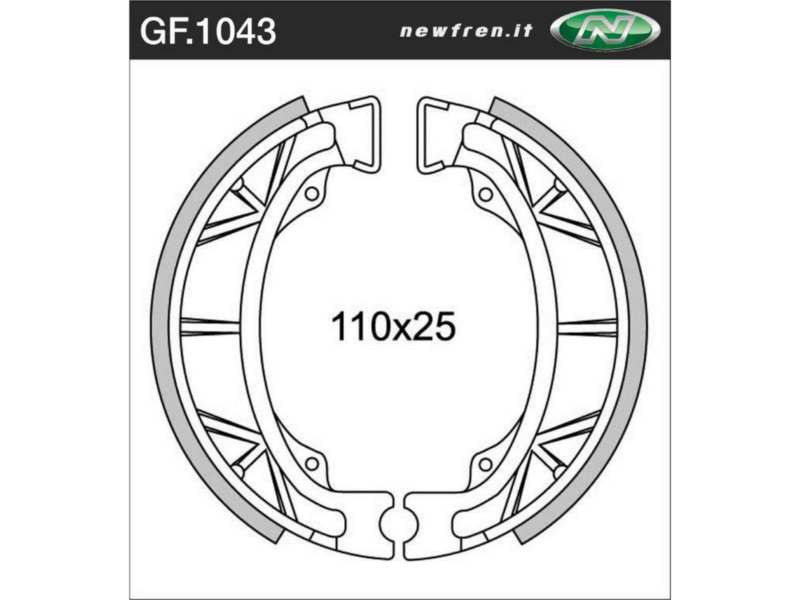 NEWFREN Bremsbacke für Motorräder 10469424 