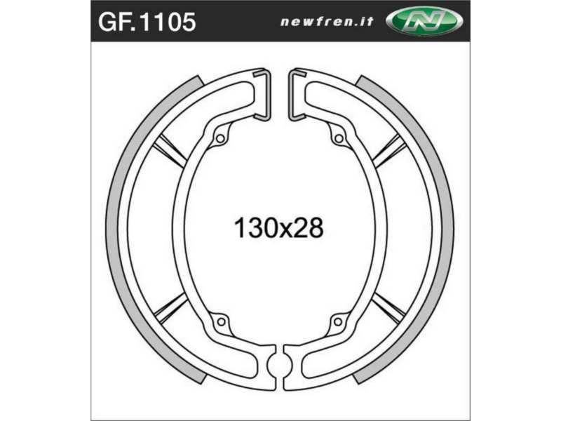 NEWFREN Bremsbacke für Motorräder 10469445 