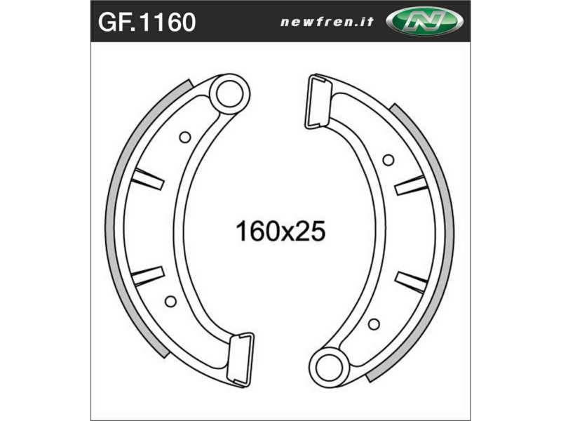 NEWFREN Bremsbacke für Motorräder 10469513 