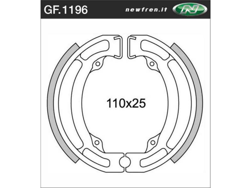 NEWFREN Bremsbacke für Motorräder 10469579 