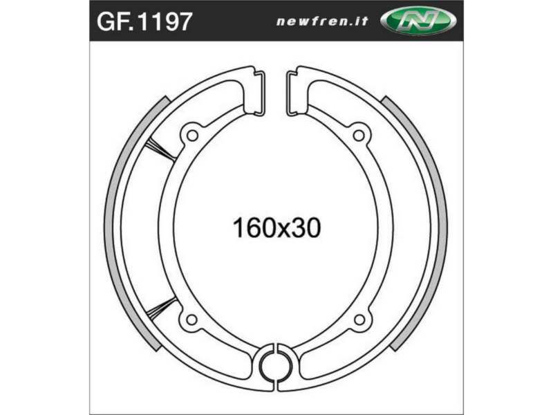 NEWFREN Bremsbacke für Motorräder 10469581 