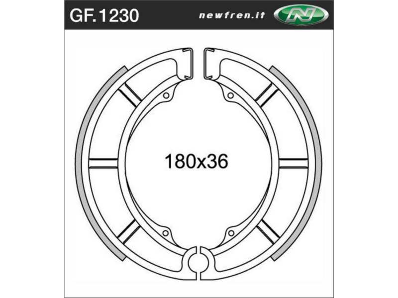 NEWFREN Bremsbacke für Motorräder 10469634 