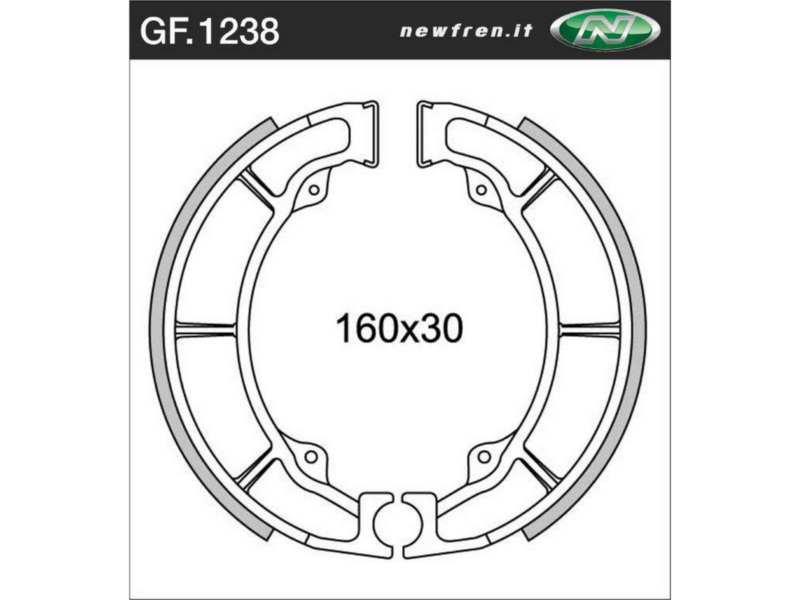 NEWFREN Bremsbacke für Motorräder 10469649 