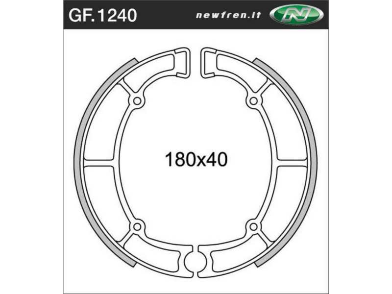 NEWFREN Bremsbacke für Motorräder 10469651 