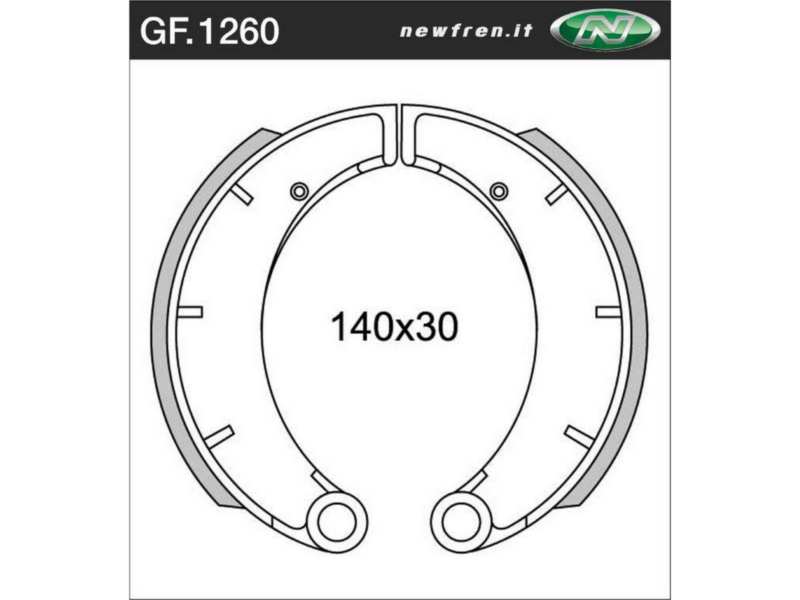 NEWFREN Bremsbacke für Motorräder 10469686 