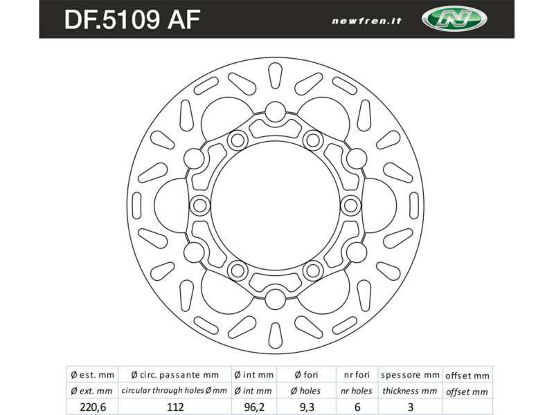 NEWFREN Bremsscheibe für Motorräder 10493544 Schwimmer, Edelstahl