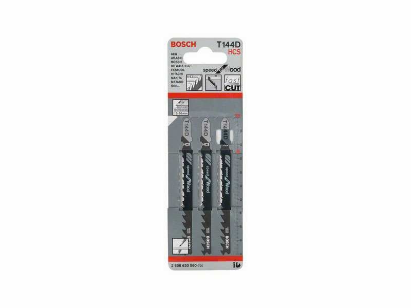 BOSCH Stichsägeblatt 484695 Journey Saw Tisch T 144 D, Geschwindigkeit für Holz 3PCs 1.