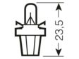 OSRAM Bulb 10896031 Lamp Type: Socket Bulb, Voltage [V]: 12, Rated Power [W]: 2, Socket Type: B8,5d 
Lamp Type: Socket Bulb, Voltage [V]: 12, Rated Power [W]: 2, Socket Type bulb: B8.5d
Cannot be taken back for quality assurance reasons! 2.