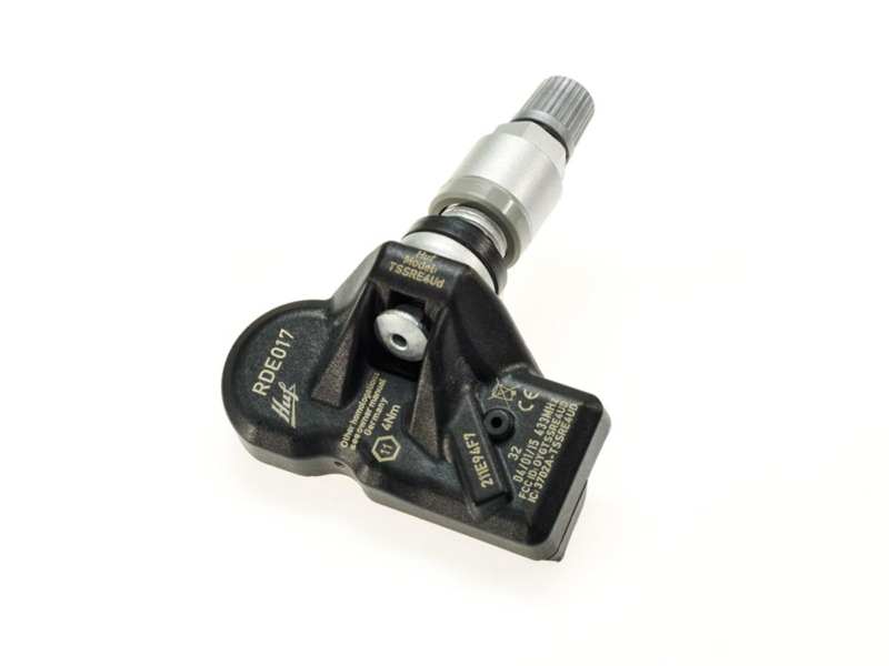 HUF Tire pressure sensor 10699015 OEM-sensor, 433 Mhz
Vehicle Equipment: for vehicles with tyre pressure control system, Frequency Range [MHz]: 433, Housing Colour: Black, Mounting Type: Bolted